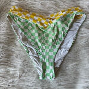 Dippin' Daisy's Yellow & White Checkerboard Bikini Bottom